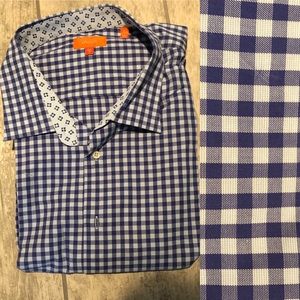 Tallia Gingham Blue Shirt